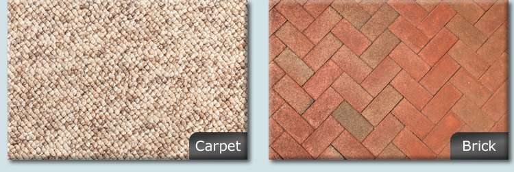 HIMM Solutions works on carpet and brick surfaces.